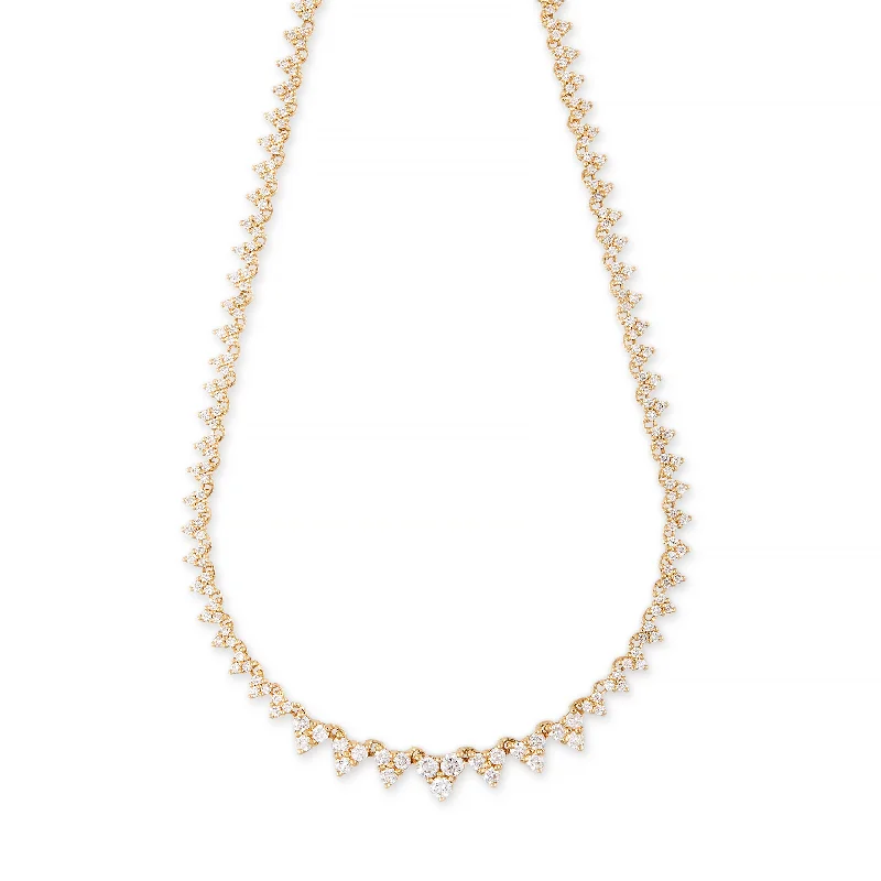 women's moonstone necklace -DIAMOND ELIZABETH NECKLACE