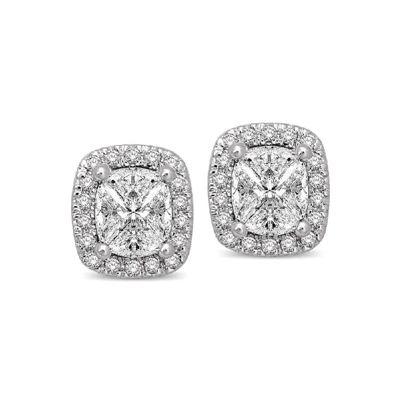 women's birthstone earrings -Lovecuts 14K White Gold 5/8 Ct.Tw.Diamond Fashion Earrings