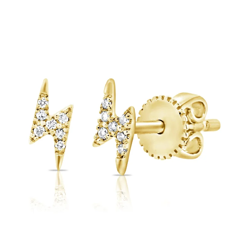 women's bar earrings -OKGs Collection Trendy Diamond Spark Stud