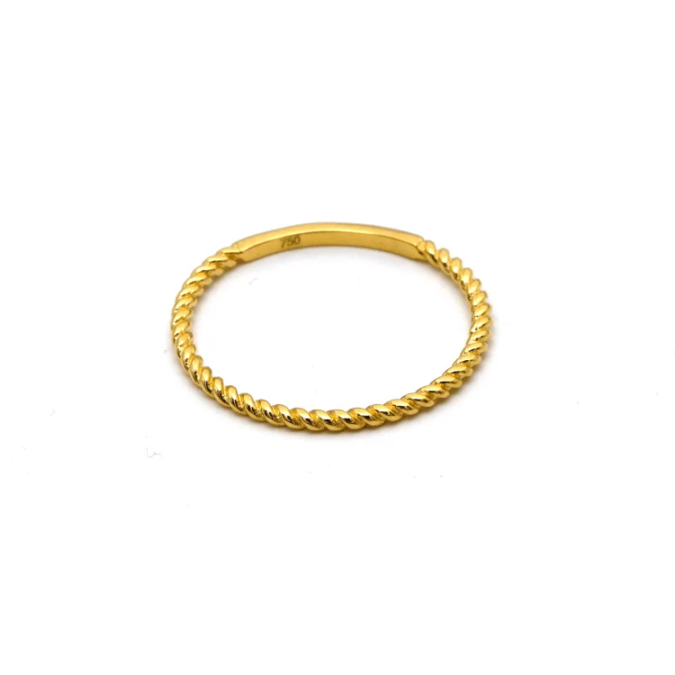 women's engagement ring with modern style -Real Gold Rope Twisted Ring 6590 (SIZE 6) R1605