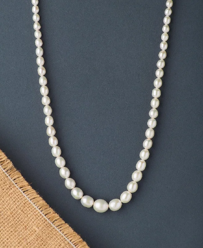 women's pendant chain necklace -Elegant 1 line Pearl Necklace