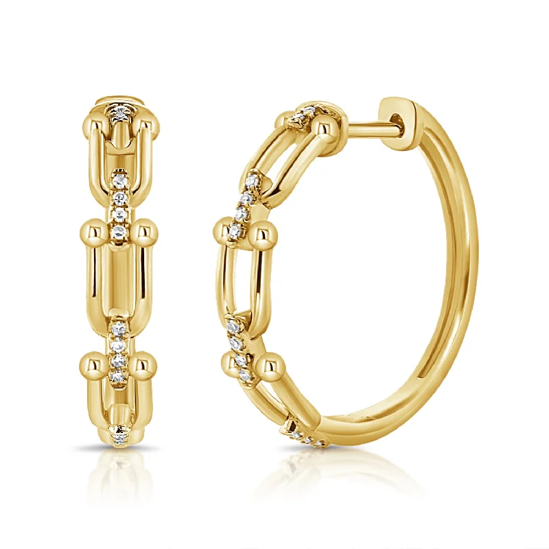 women's cross earrings -Designer Links Fashion Hoop