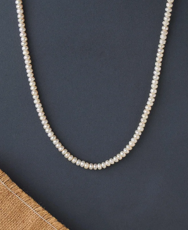 women's bridal necklace -Elegant Real Pearl Necklace