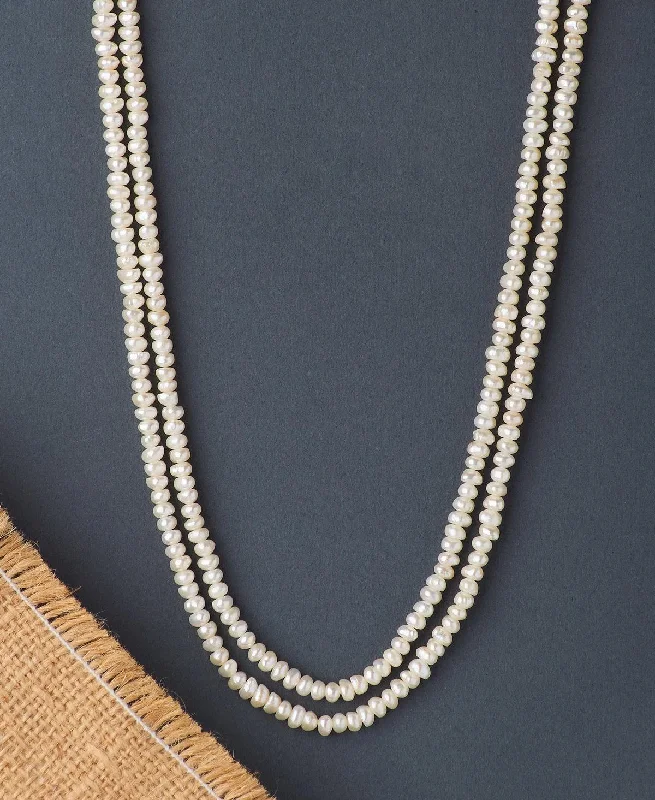 women's fashion necklace -Elegant White Pearl Necklace