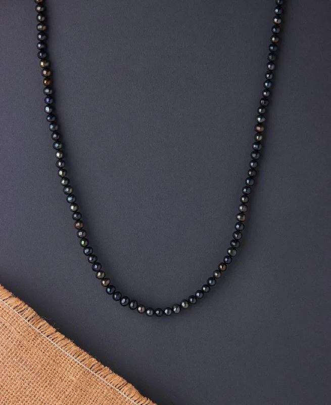 women's sun necklace -Elegant Black Pearl Necklace