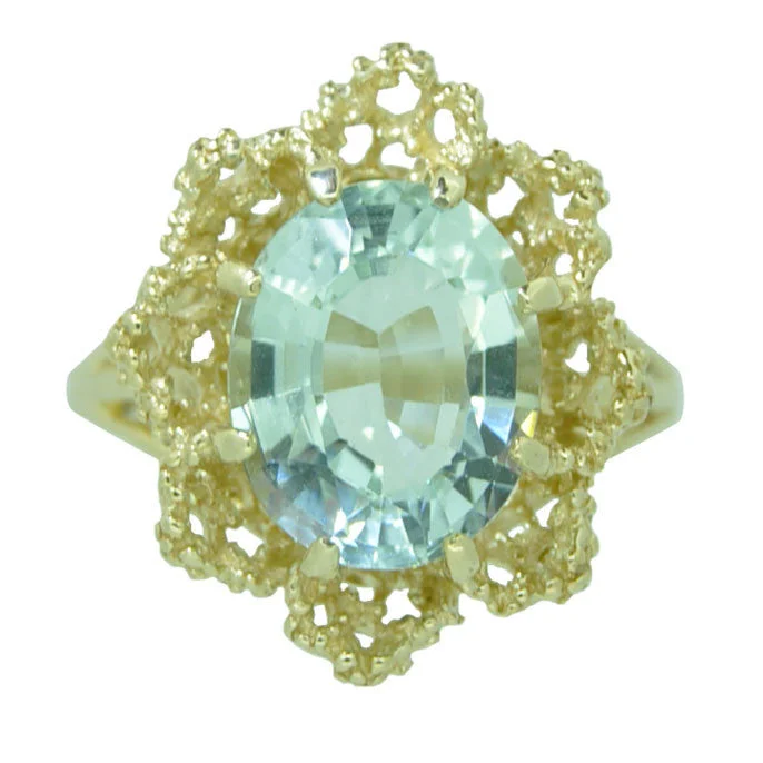 women's engagement ring with asymmetrical style -Aquamarine Ring