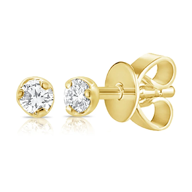 women's birthstone earrings -OKGs Collection 14K Solitaire Stud