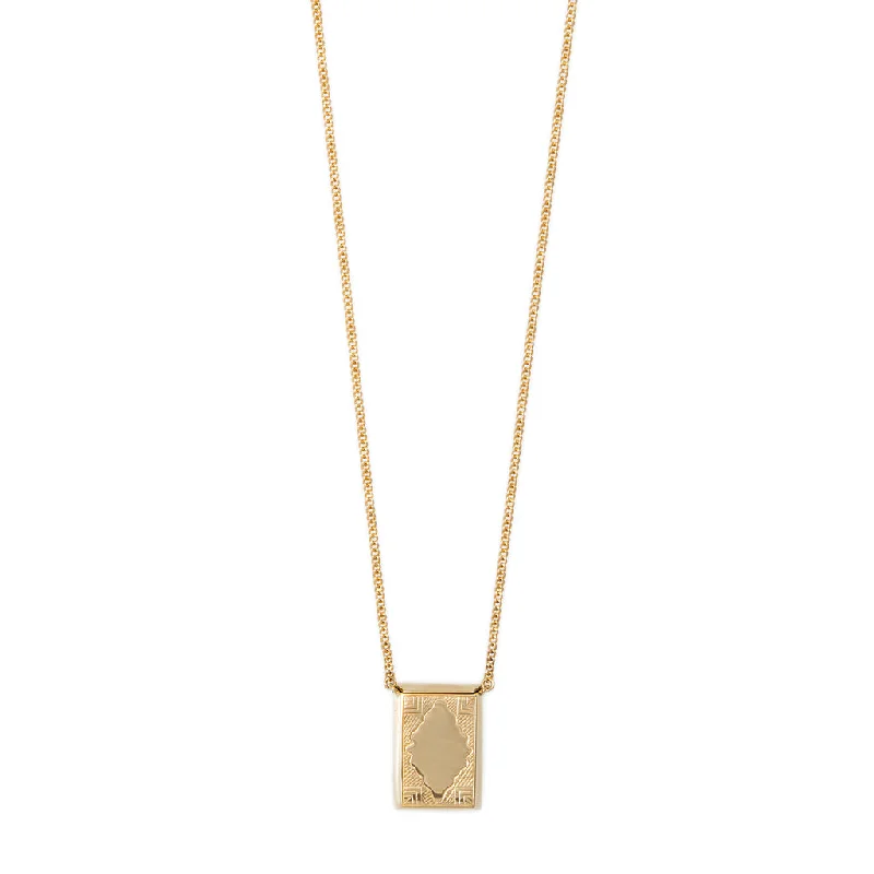 women's box chain necklace -PRAYER BOX CURB CHAIN NECKLACE