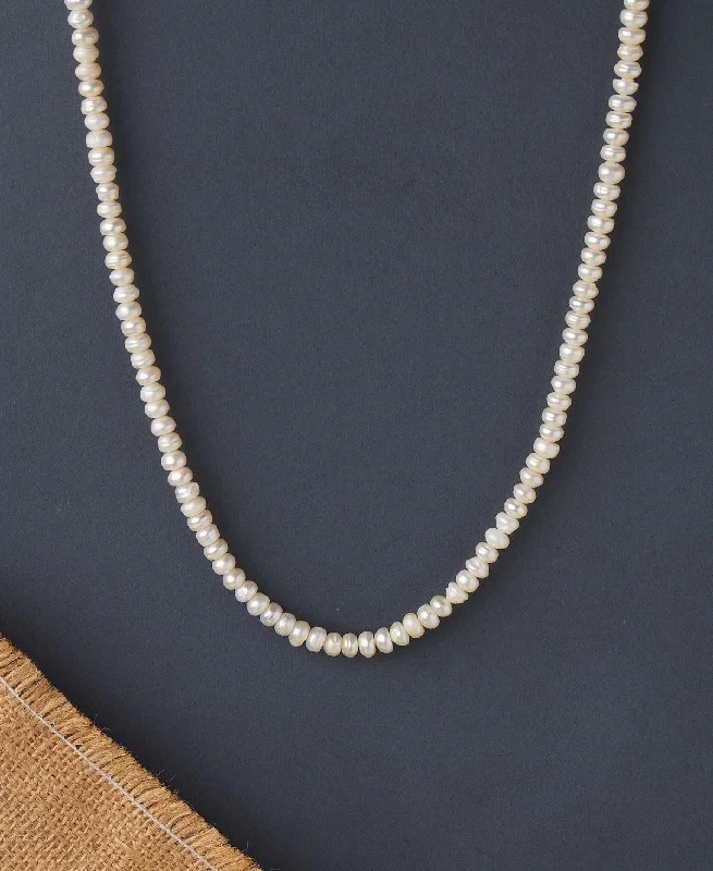 women's sterling silver necklace -Elegant Real Pearl Necklace