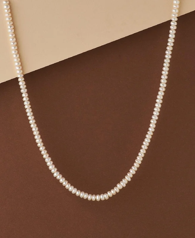 women's fashion pendant necklace -Elegant 1 line Pearl Necklace