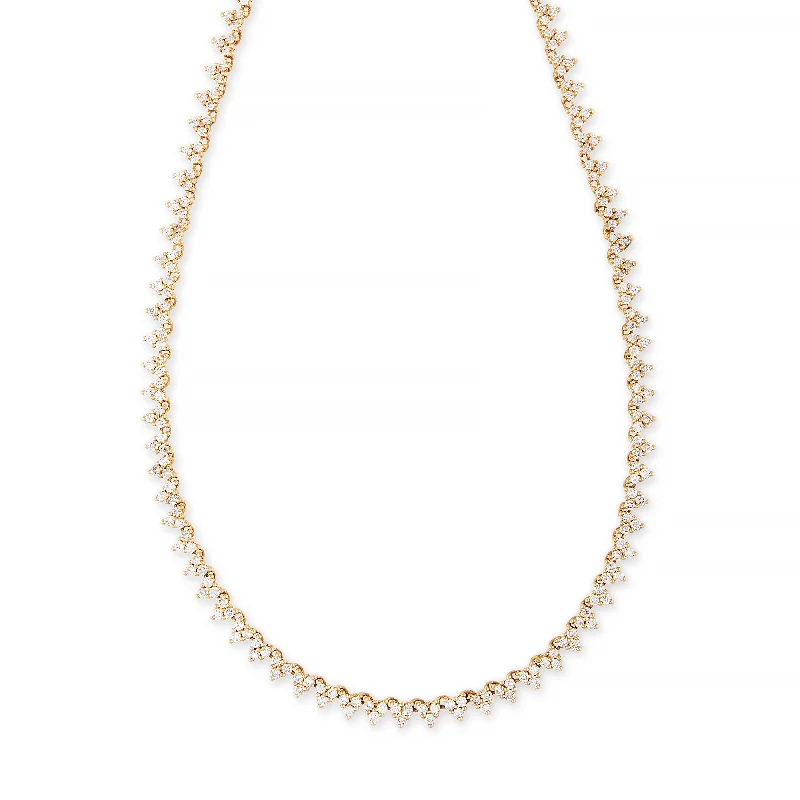 women's two-tone necklace -DIAMOND LIZETTE NECKLACE