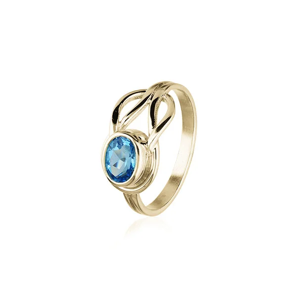 women's engagement ring with modern style -Celtic Gold Ring GCR50