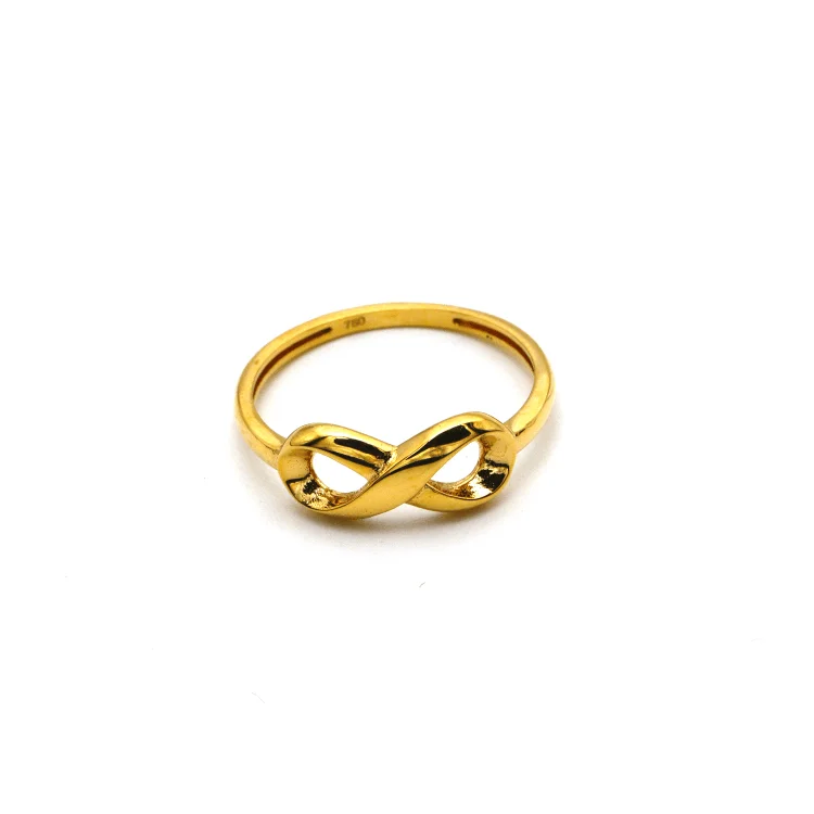 women's engagement ring with antique setting -Real Gold Plain Infinity Ring 6242 (SIZE 5) R1718