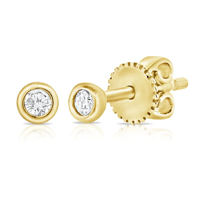 women's luxury earrings -Fall Special Diamond Solitaire Stud Earrings