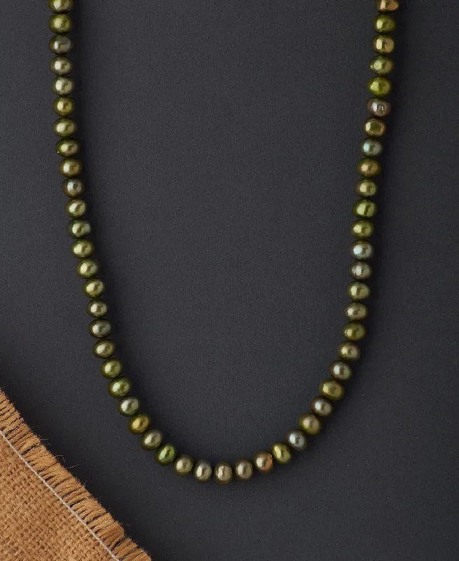 women's tribal necklace -Elegant Real Pearl Necklace