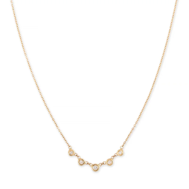 women's diamond necklace -5 DIAMOND EMILY NECKLACE