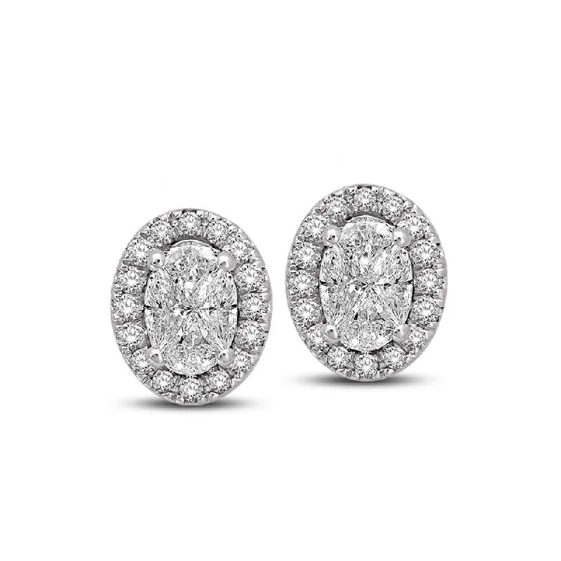 women's twist earrings -Lovecuts 14K White Gold 5/8 Ct.Tw.Diamond Fashion Earrings