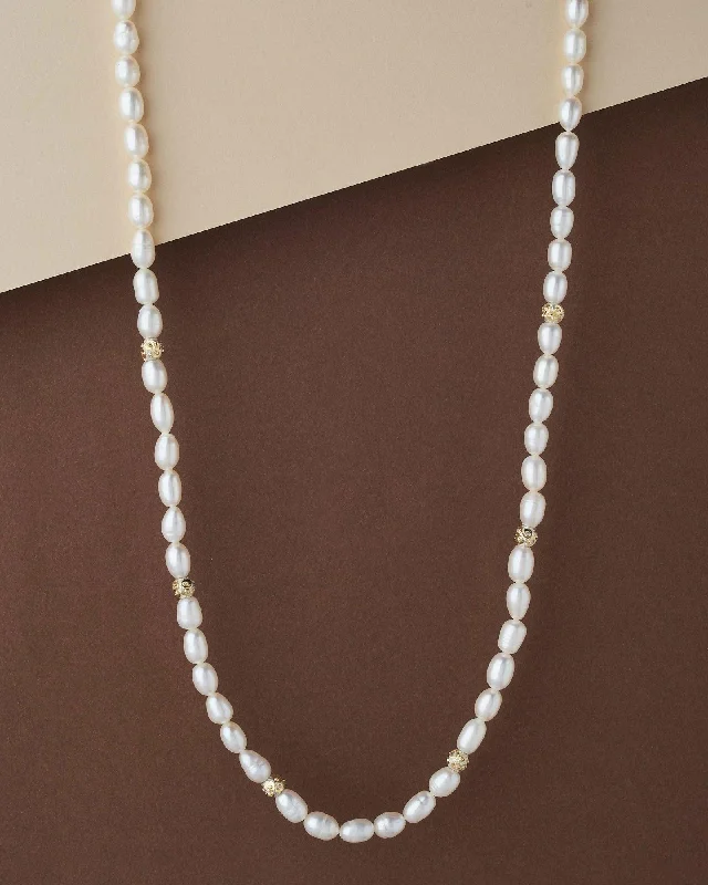 women's gemstone pendant necklace -Elegant White Pearl Necklace