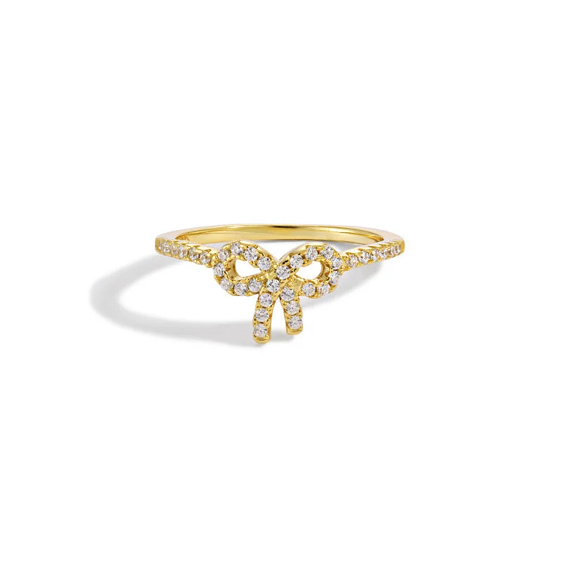 women's engagement ring with subtle elegance -Bow Tie Ring | S925