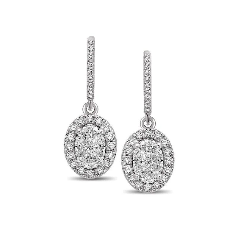 women's bridal earrings -Lovecuts 14K White Gold 7/10 Ct.Tw.Diamond Fashion Earrings