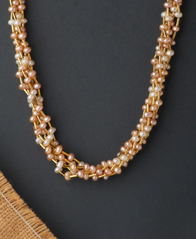 women's fashion necklace -Fashionable Real Pearl Necklace