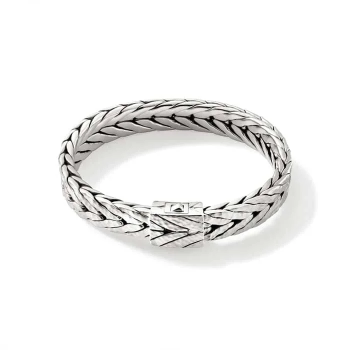 women's friendship bracelet -John Hardy Slim Hammered Silver Bracelet in Sterling Silver