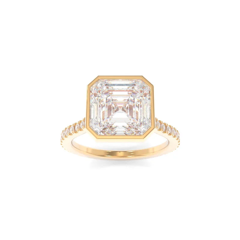 sapphire and diamond engagement rings -Eleanor Ring Asscher