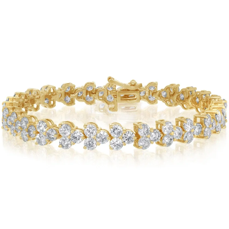 women's tennis bangles -Triangle Cluster Diamond Bracelet