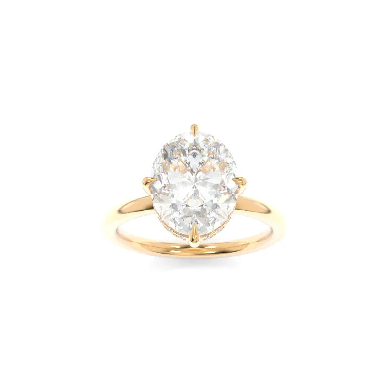 affordable diamond engagement rings -Chandler Solitaire Oval