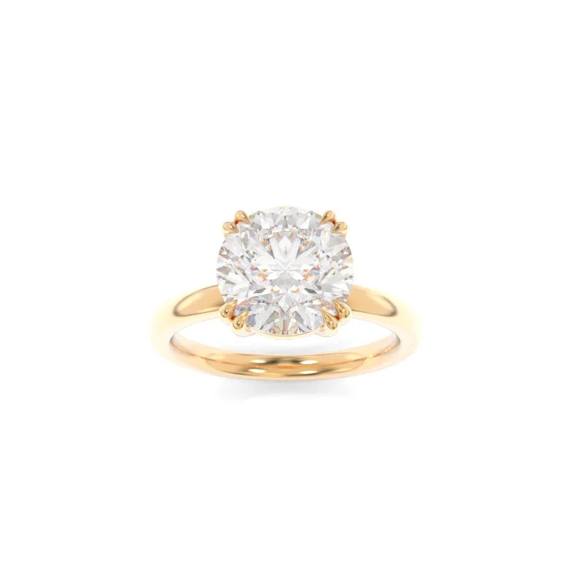 three-stone engagement rings -Rachel Solitaire Round