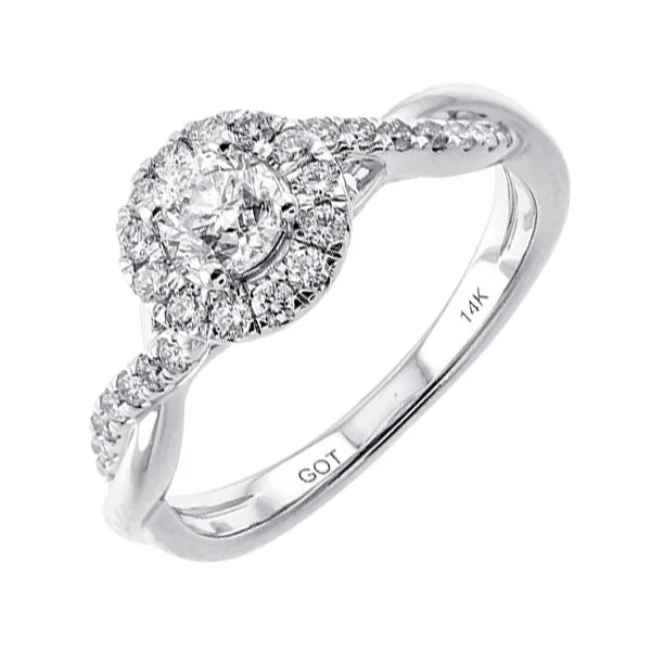 platinum wedding and engagement rings -14KT WHITE GOLD DIAMOND(3/4CTW) RING