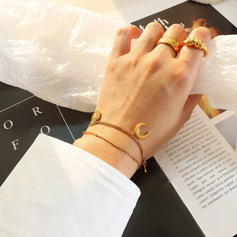 E147-Gold Double-Layer Bracelet