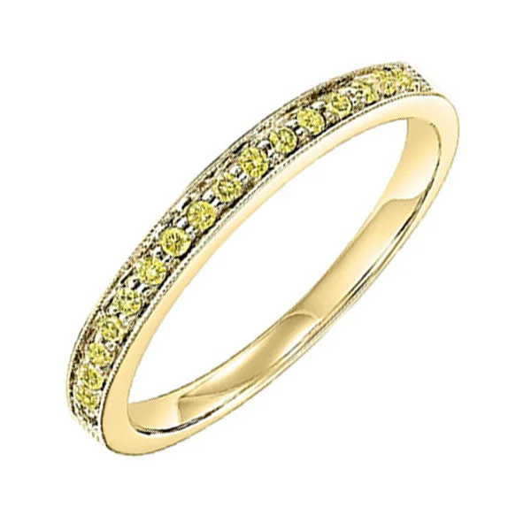 classic engagement rings -10KT Round Yellow Diamond (1/8CTW) Ring- Available in Rose, Yellow and White Gold