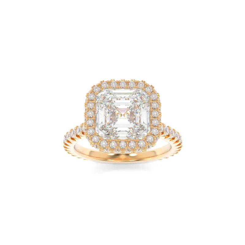 round cut engagement rings -Dakota Ring Asscher