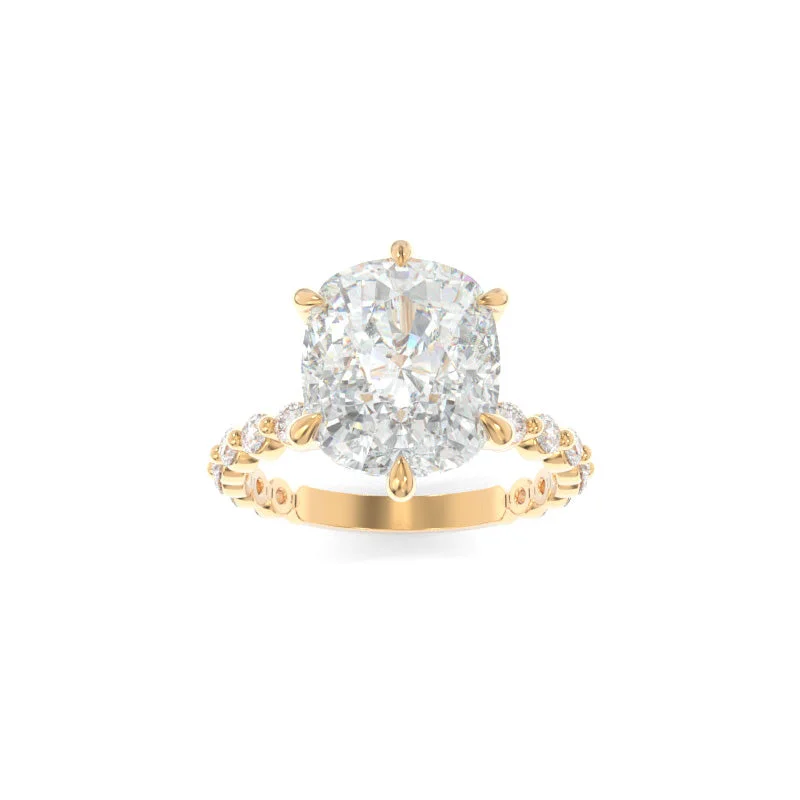 cushion cut diamond engagement rings -Jennie Ring Elongated Cushion