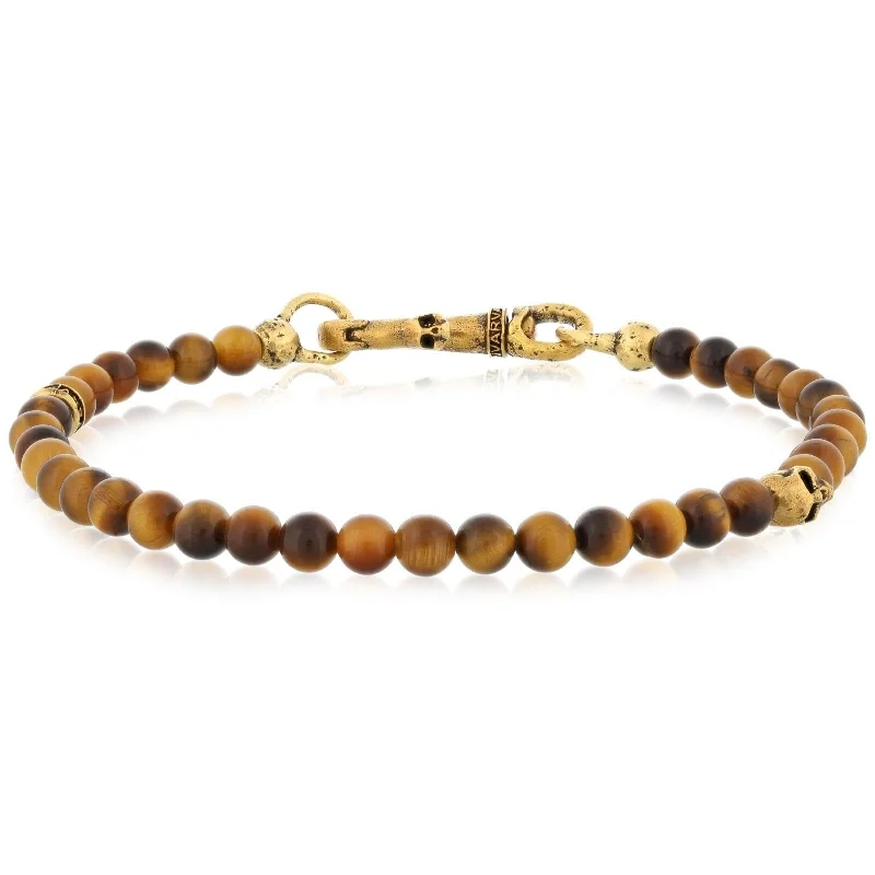 women's stackable bracelet -JOHN VARVATOS Tigers Eye Beaded Bracelet