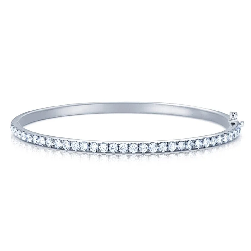 women's braided bracelet -KWIAT 2.00 Carat Diamond Stackable Bangle Bracelet