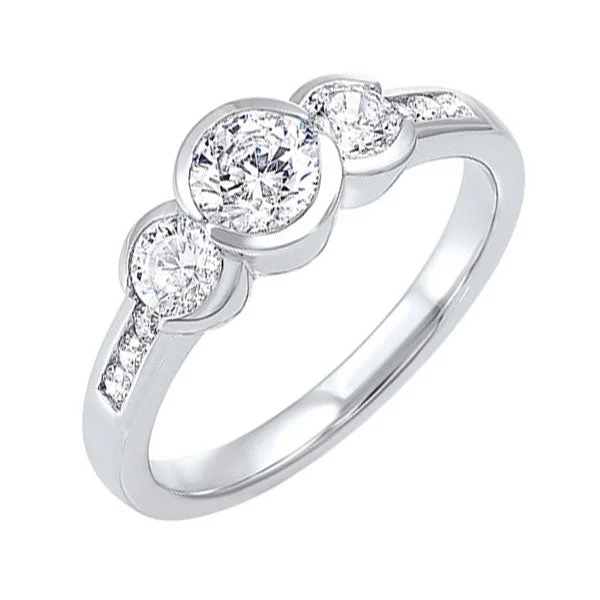 white gold engagement rings -14KT WHITE GOLD DIAMOND (2CTW) RING