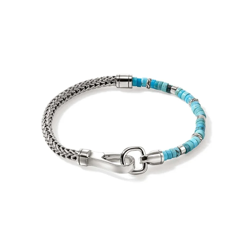 women's custom bangle -JOHN HARDY Turquoise Heishi Bead Bracelet