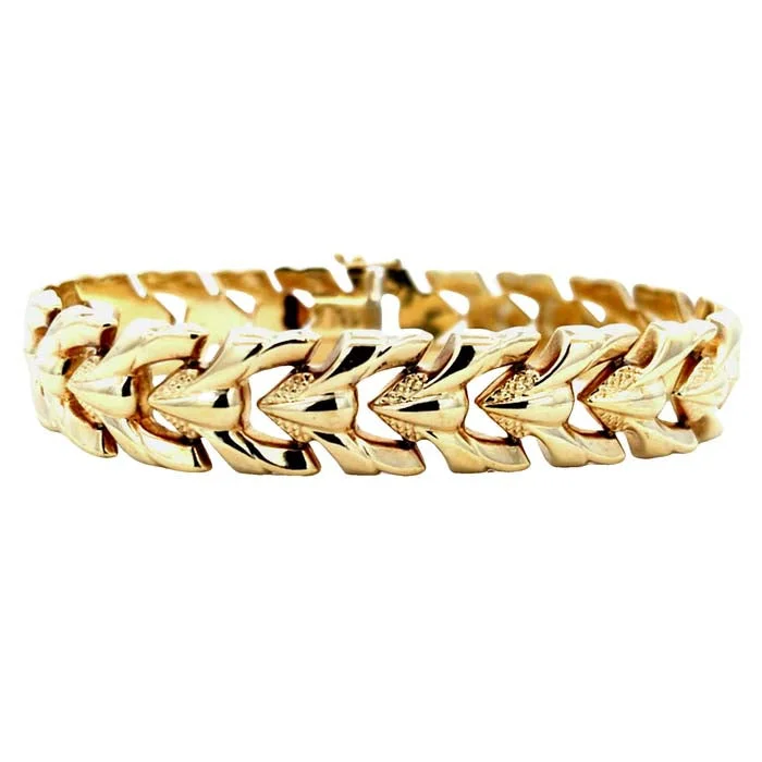 women's vintage bracelet -Estate 7" Y Link Bracelet in 14K Yellow Gold