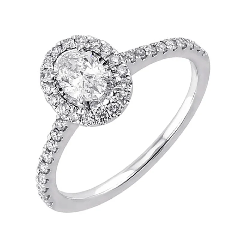 nature-inspired engagement rings -14KT WHITE GOLD DIAMOND(5/8CTW) RING