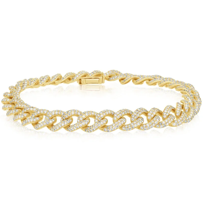 women's leaf bracelet -7 Inch Diamond Link Bracelet