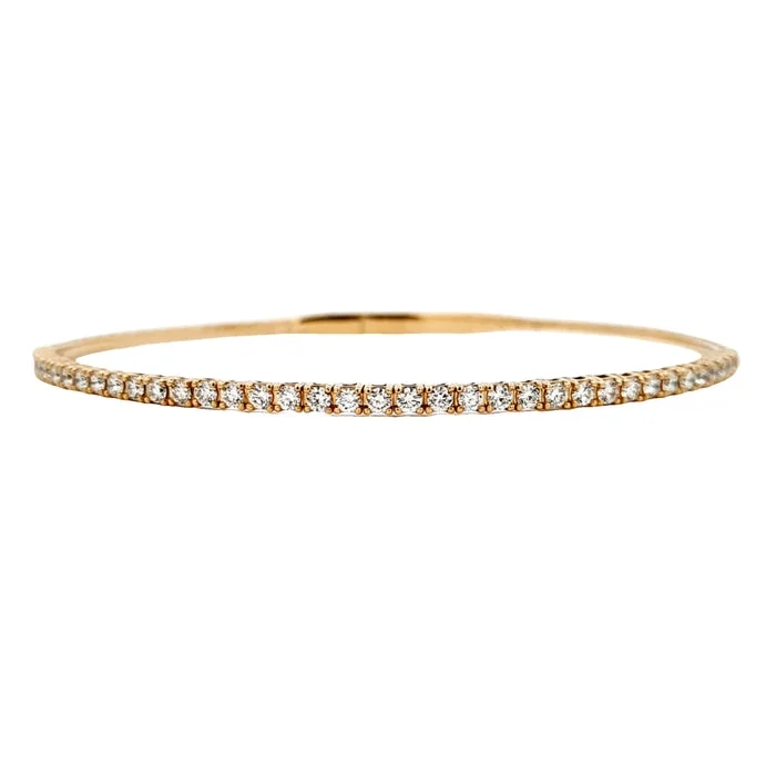 women's black bracelet -Mountz Collection Diamond Flexible Bangle Bracelet in 14K Yellow Gold