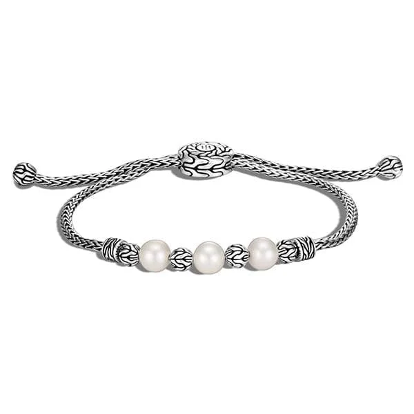 women's boho bracelet -JOHN HARDY Classic Chain Pearl Slider Bracelet