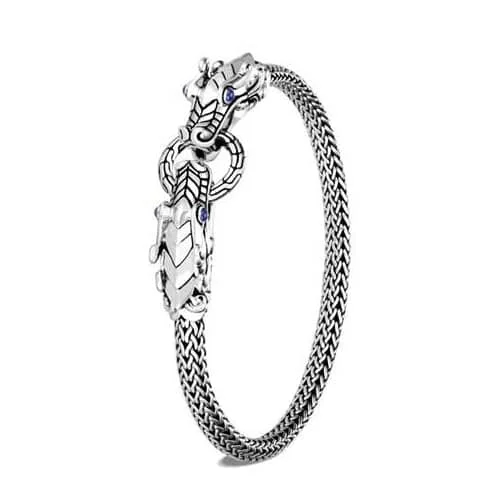 women's infinity bangle -John Hardy Legends Naga Double Dragon Head Bracelet in Sterling Silver