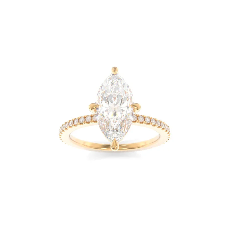 princess cut engagement rings -Tara Ring Marquise