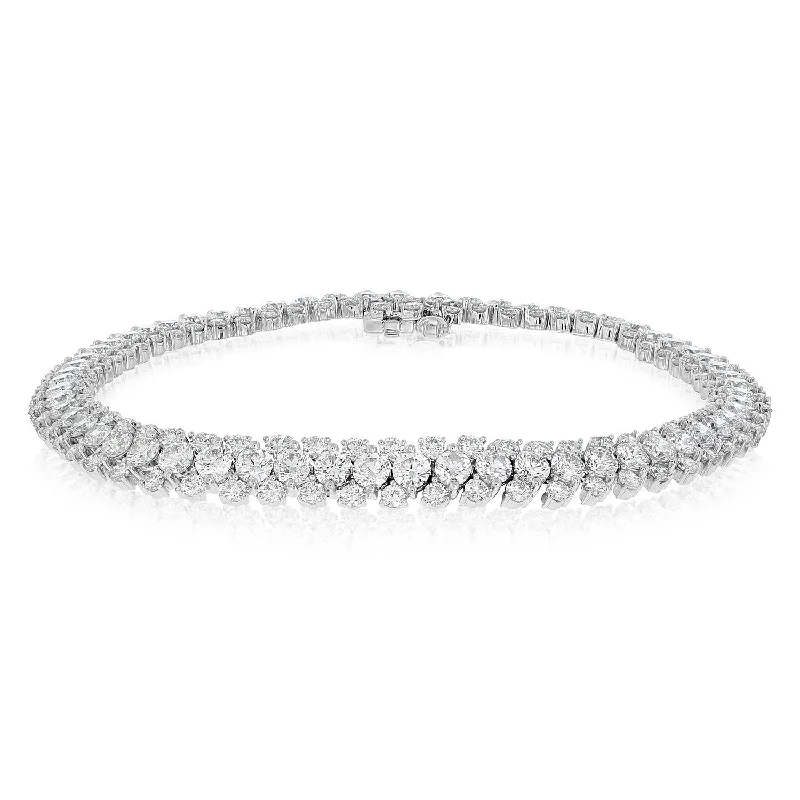 women's vintage bangles -7.58 Carat Pavé Diamond Bracelet