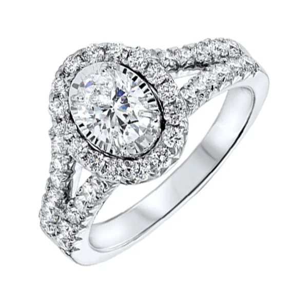 gemstone engagement rings -14KT WHITE GOLD DIAMOND(1 1/2CTW) RING