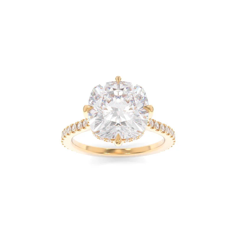 round diamond engagement rings -Nora Ring Cushion