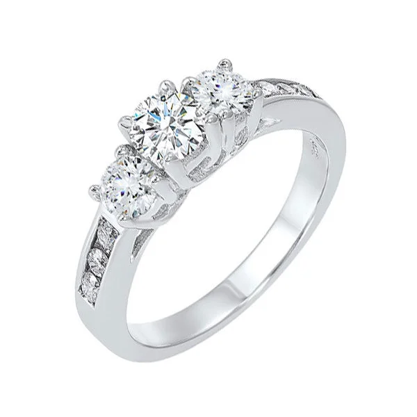 modern engagement rings -14KT WHITE GOLD DIAMOND (1CTW) RING